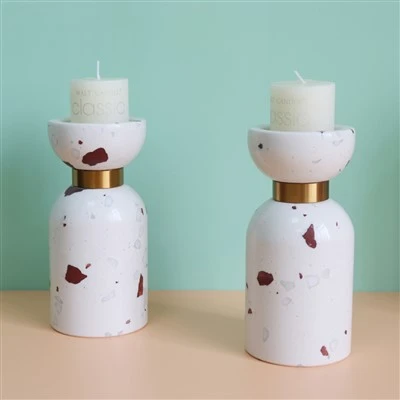 Bougeoir en terrazzo